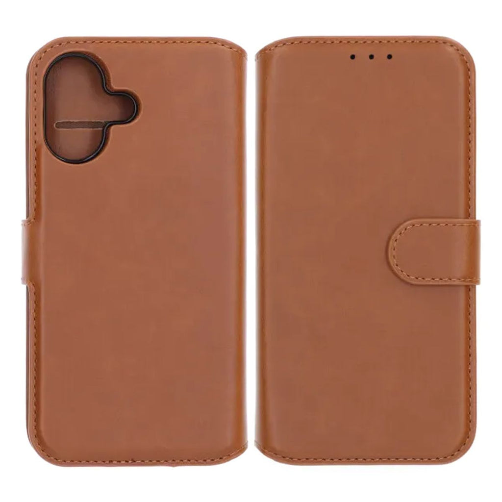 iPhone 16 Plånboksfodral – Brun