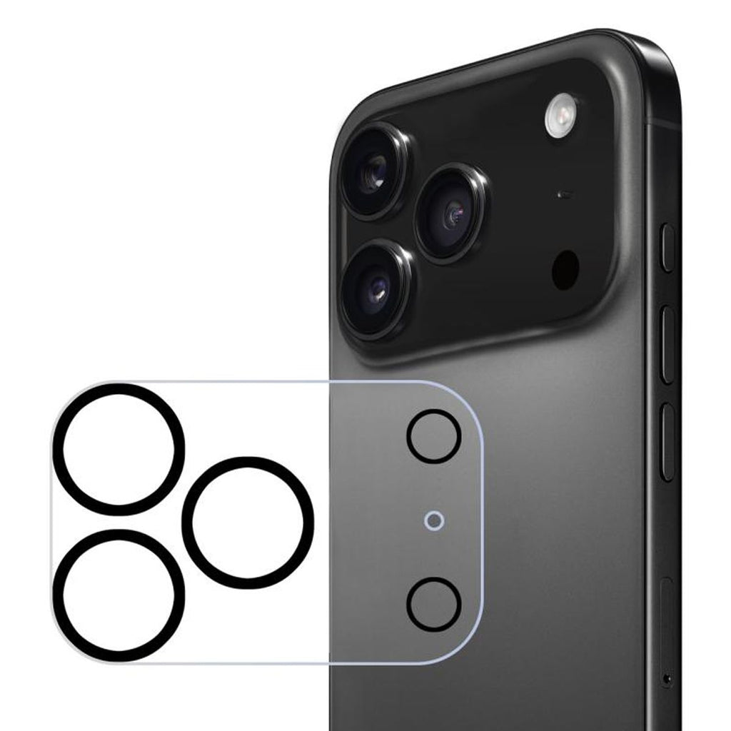 iPhone 17 Pro Max Kameraskydd 3D Härdat Glas – Transparent