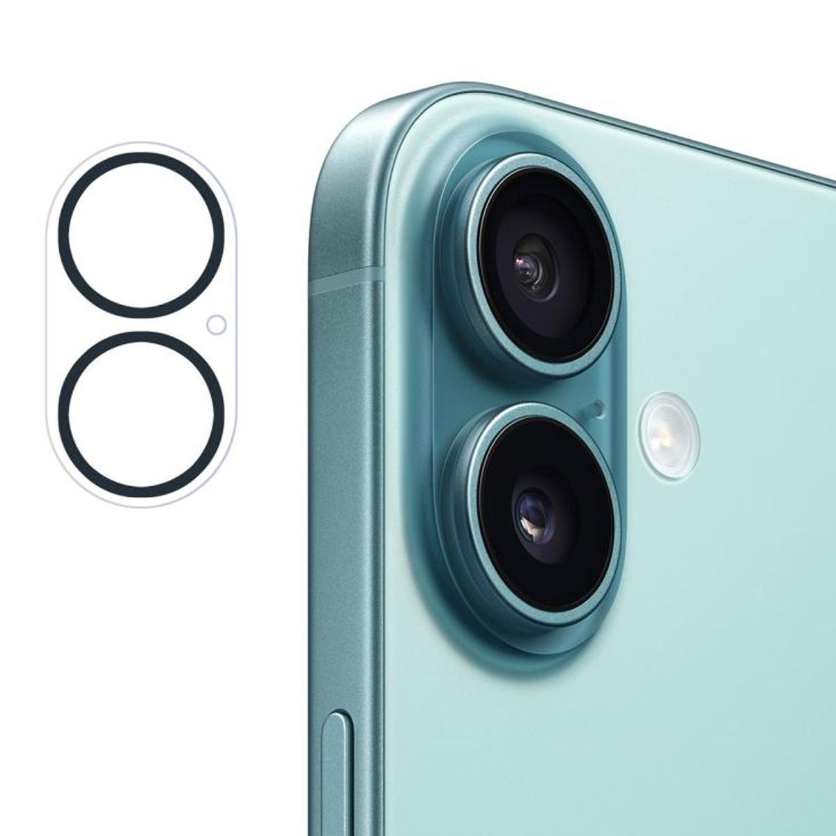 iPhone 17 Kameraskydd 3D Härdat Glas – Transparent