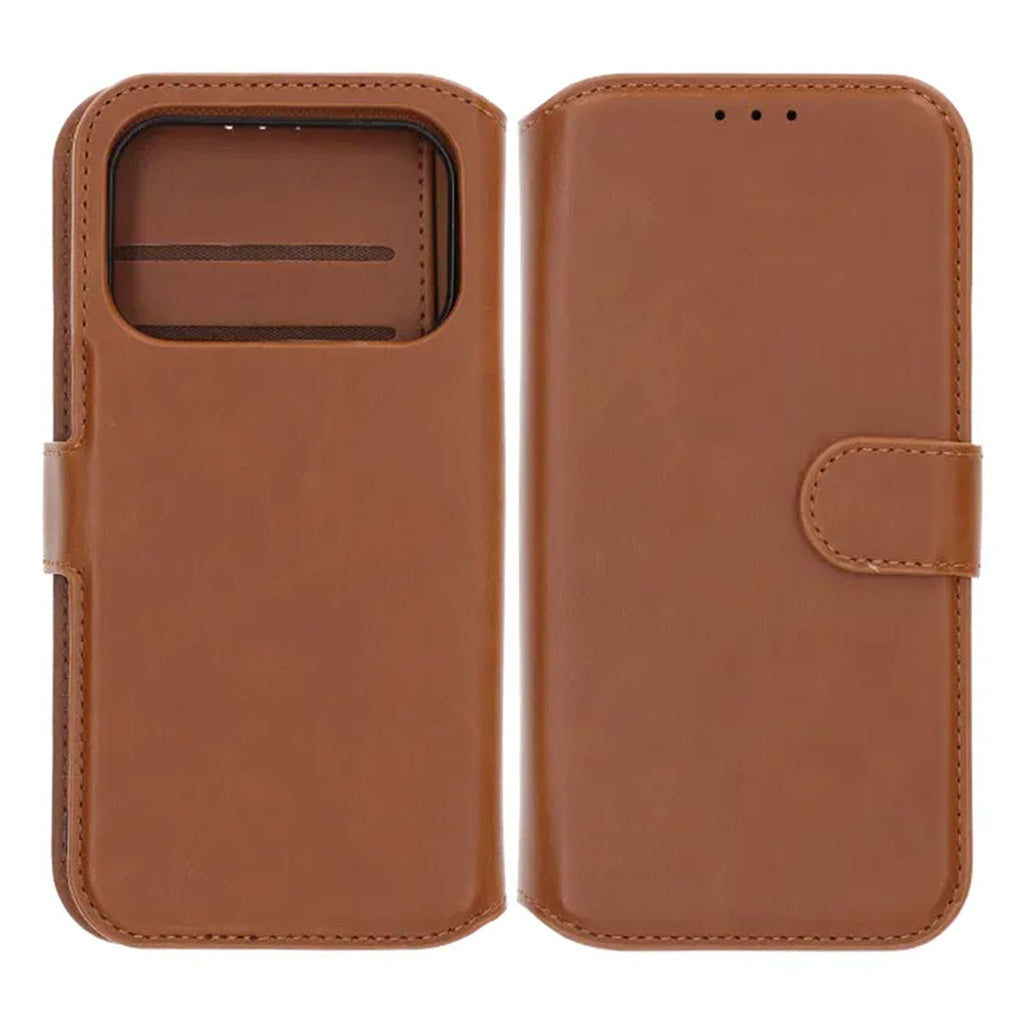 iPhone 17 Pro Max Plånboksfodral – Brun