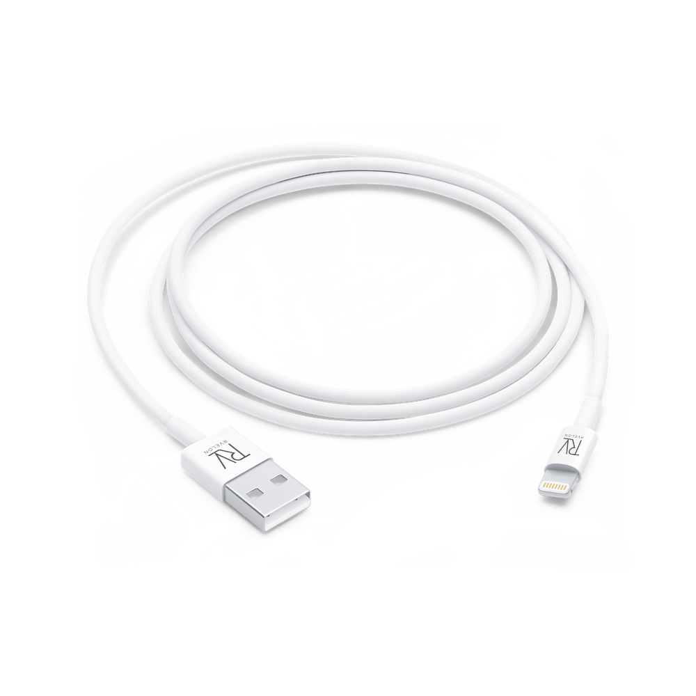 Rvelon USB-A Lightning Kabel 1m – Vit
