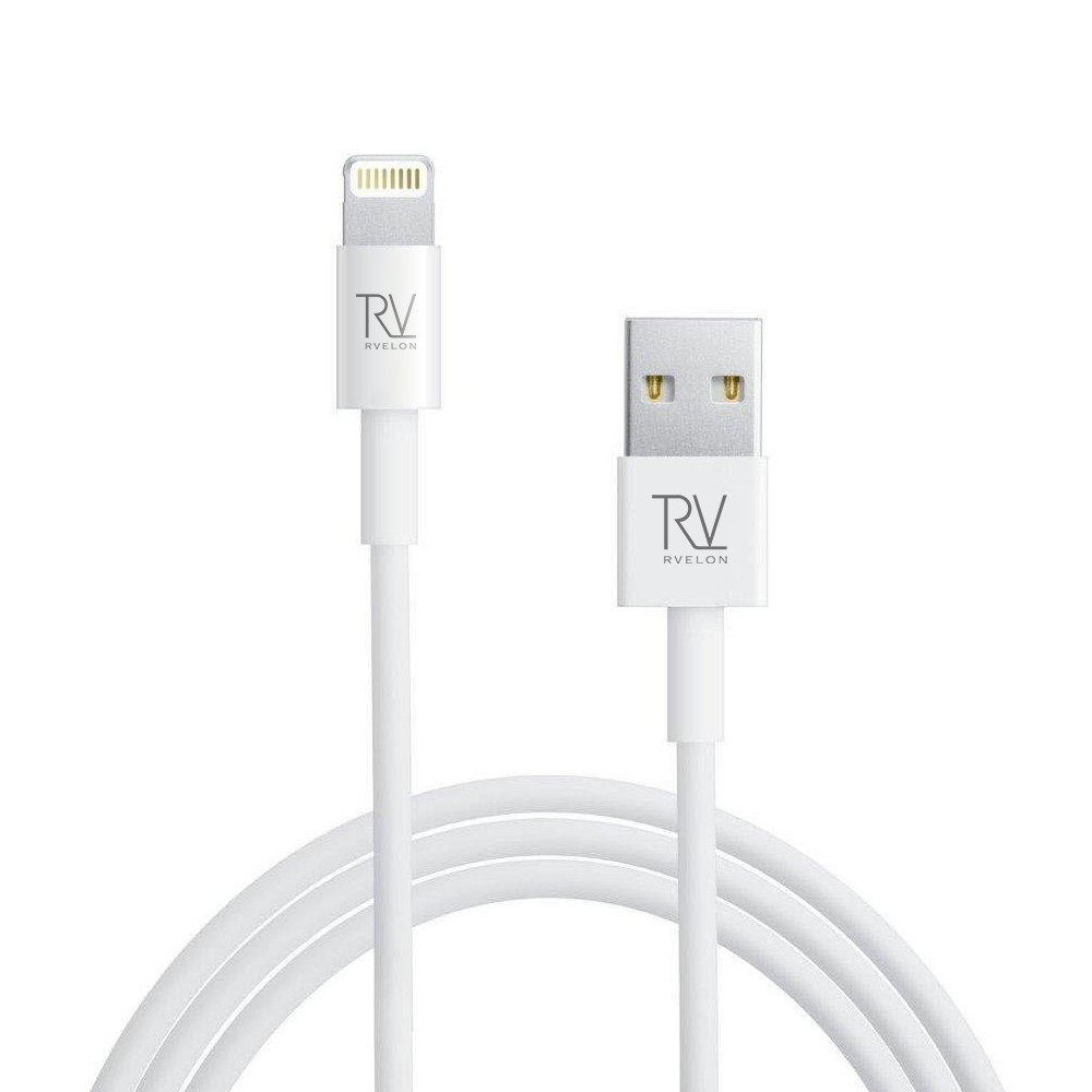 Rvelon USB-A Lightning Kabel 1m – Vit