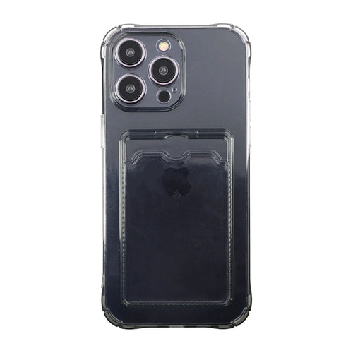 iPhone 11 Pro Max TPU Skal med Korthållare – Transparent