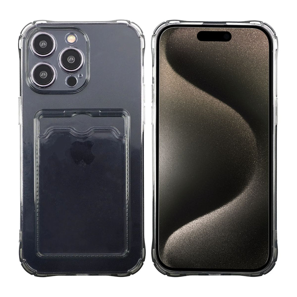 iPhone 11 Pro Max TPU Skal med Korthållare – Transparent