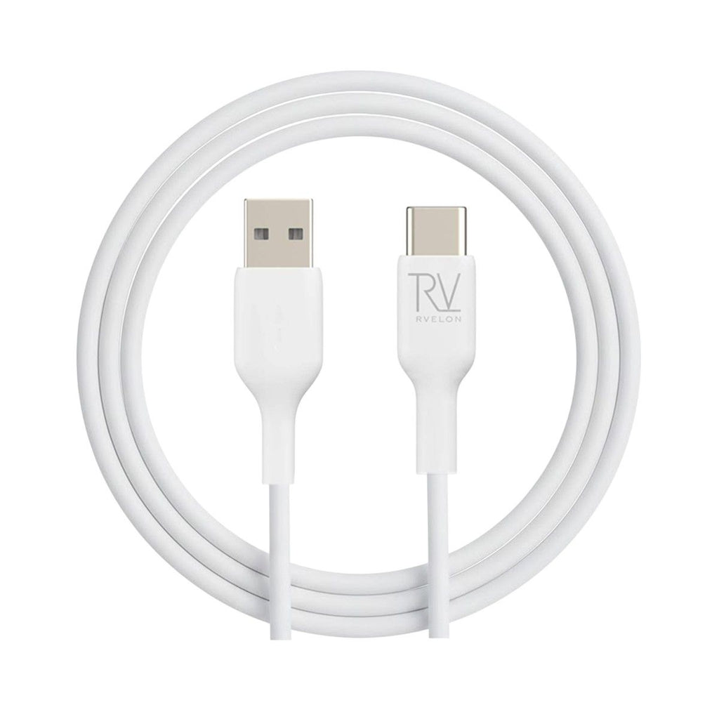 Rvelon USB-A USB-C Kabel 60W 1m – Vit