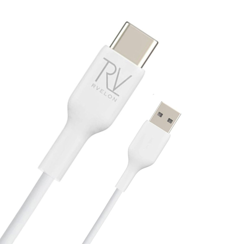 Rvelon USB-A USB-C Kabel 60W 1m – Vit