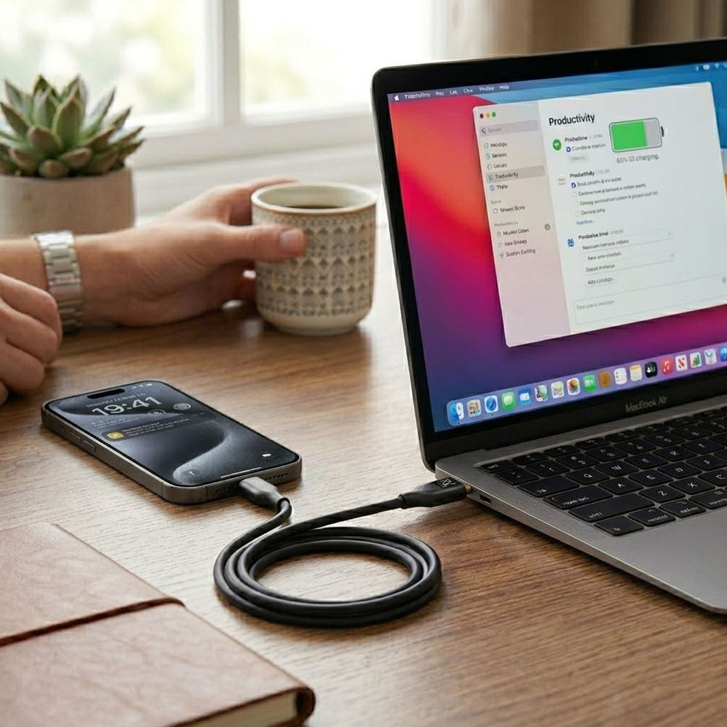 Rvelon USB-C Kabel 60W 2m – Svart