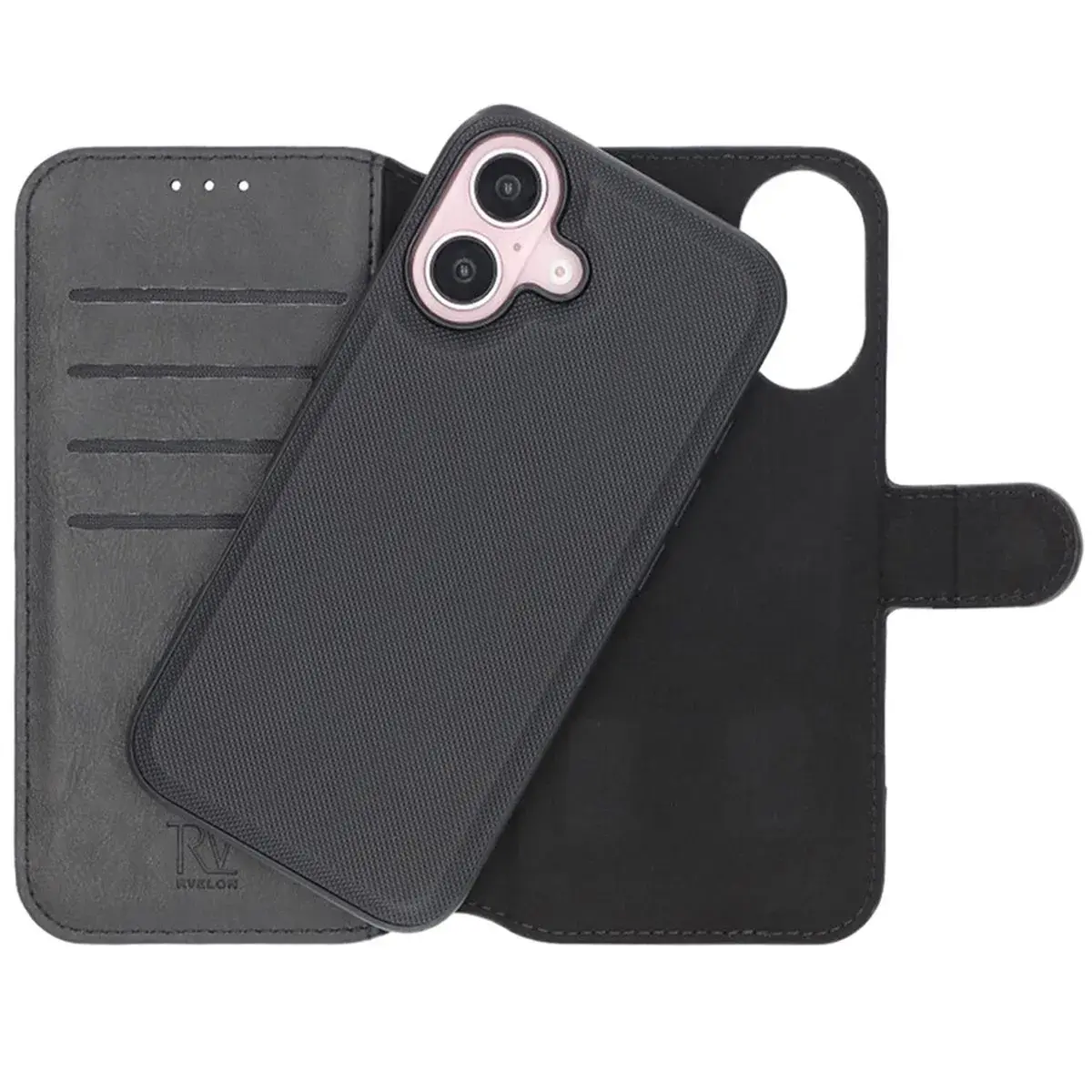 iPhone 16 Plus Plånboksfodral – Svart