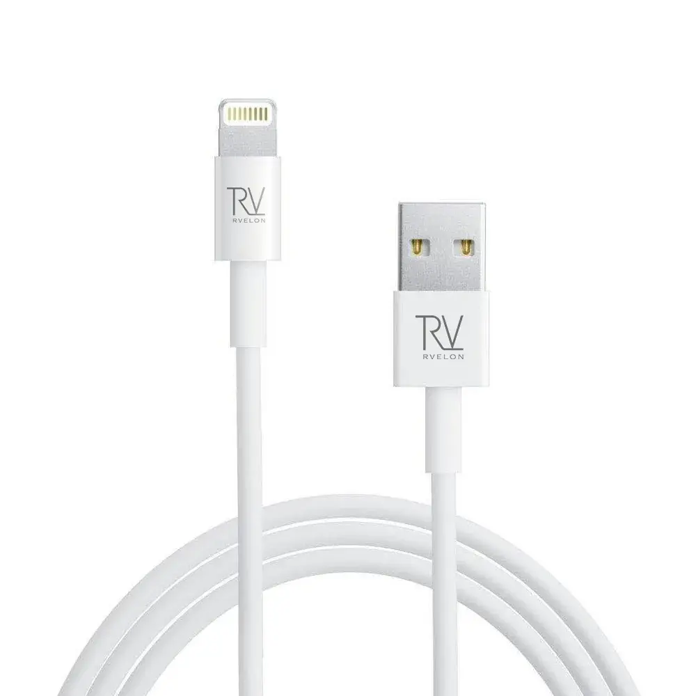 Rvelon USB-A Lightning Kabel 1m – Vit